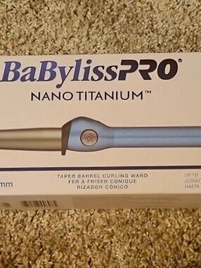 BaBylissPRO Nano Titanium Blue Tapered Curling Wand